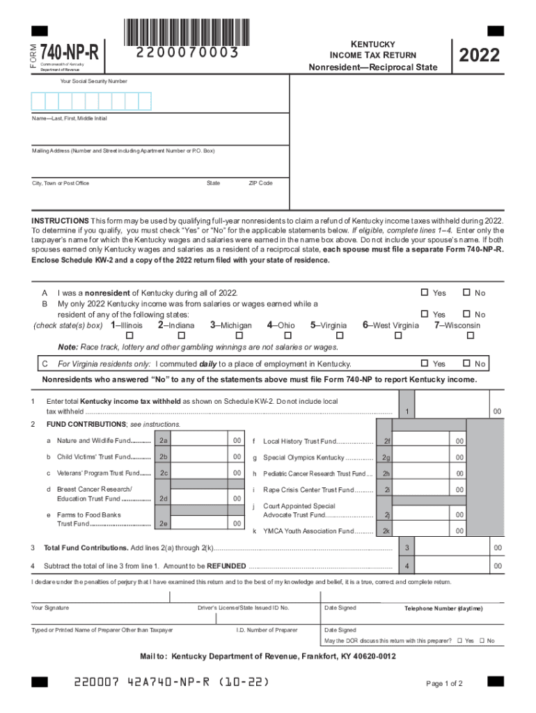 Printable Ky State Income Tax Form