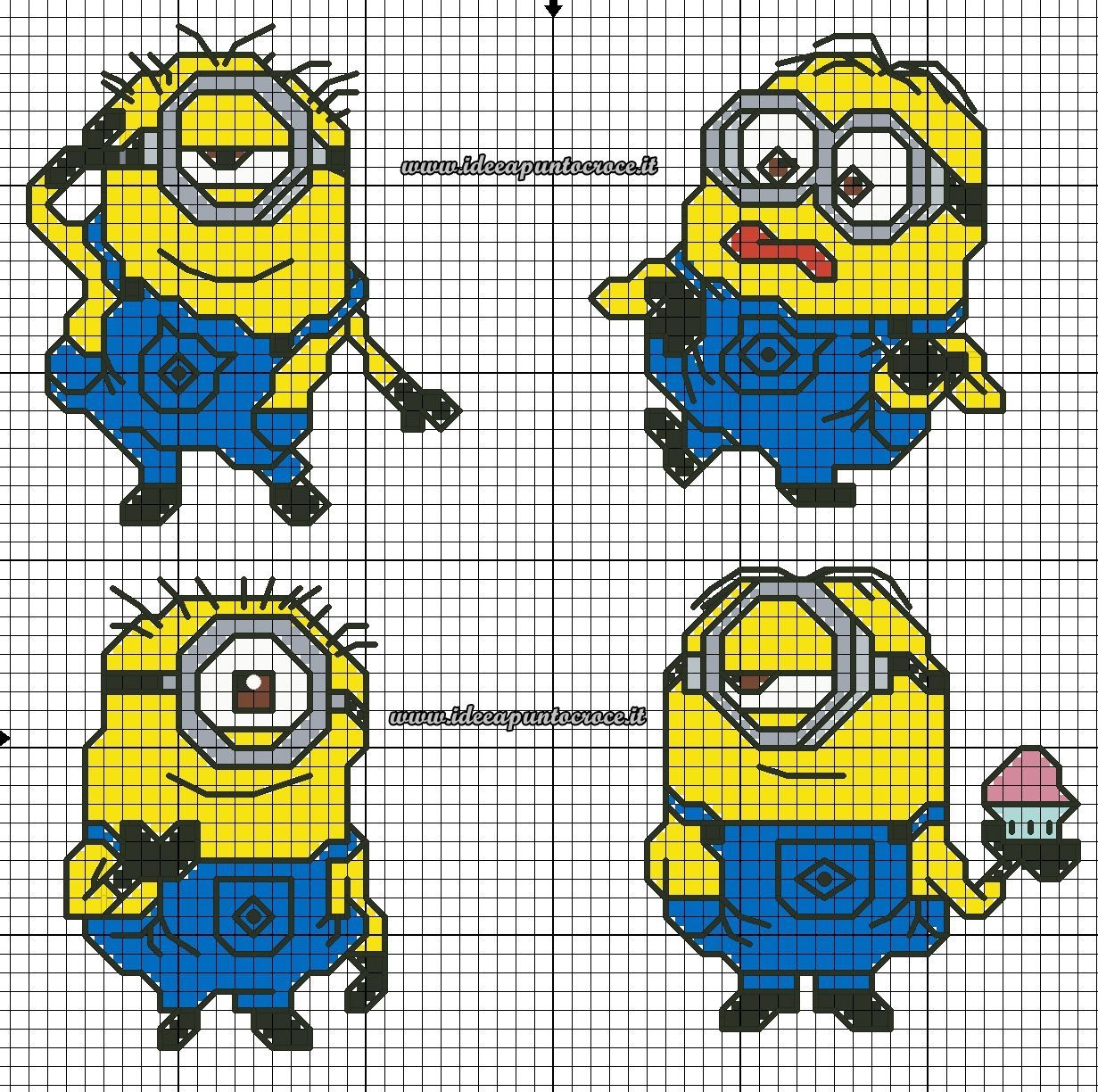 8 Minions Punto Croce Ideas Cross Stitch For Kids Minions Cross Stitch Designs
