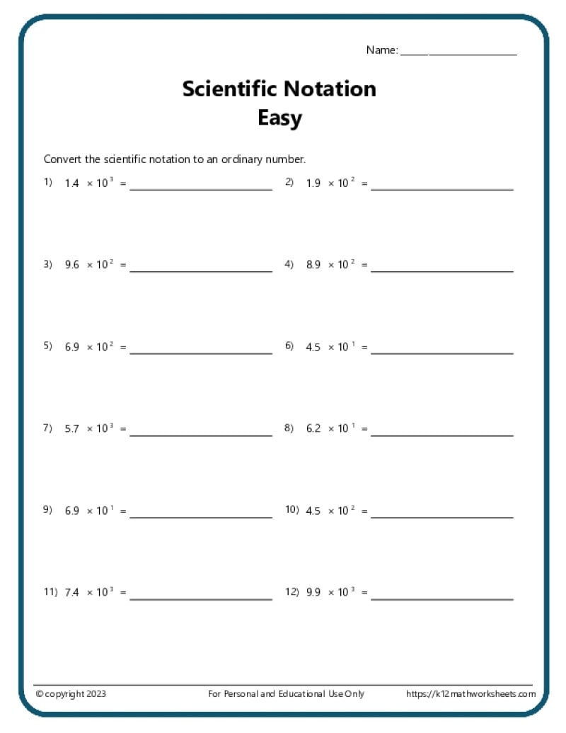 8th Grade Integers Math Worksheets Printable