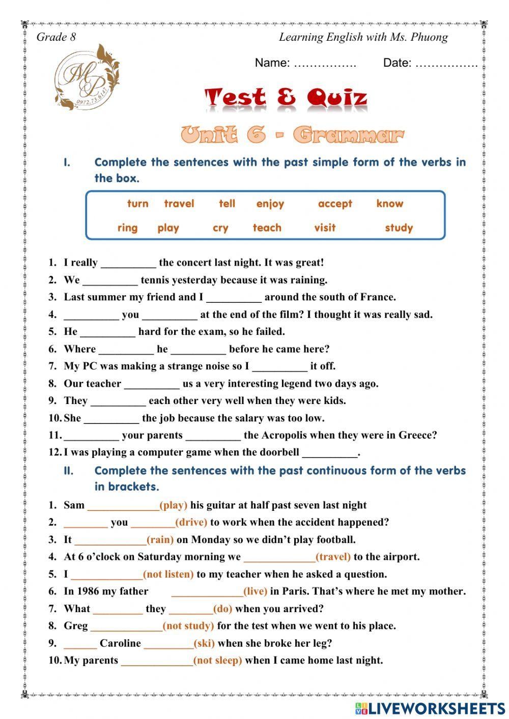 8th Grade Sheets Worksheets Library