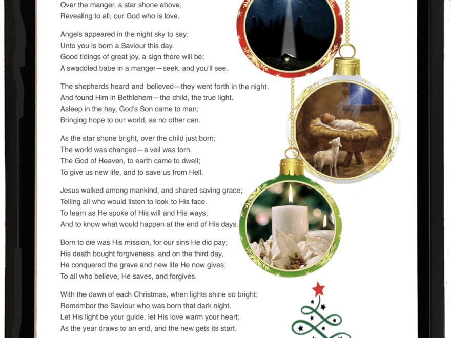 A Christmas Poem To Download And Print Reasons For Hope Jesus