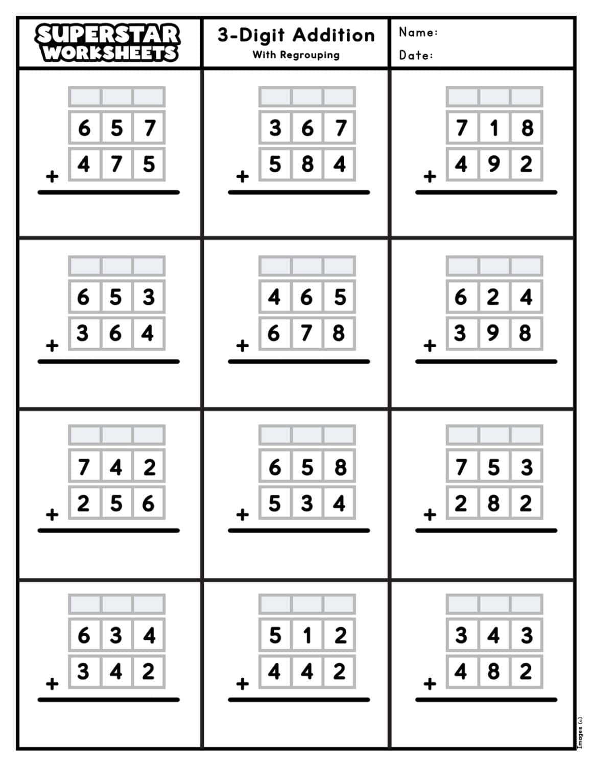 Addition Worksheets Superstar Worksheets