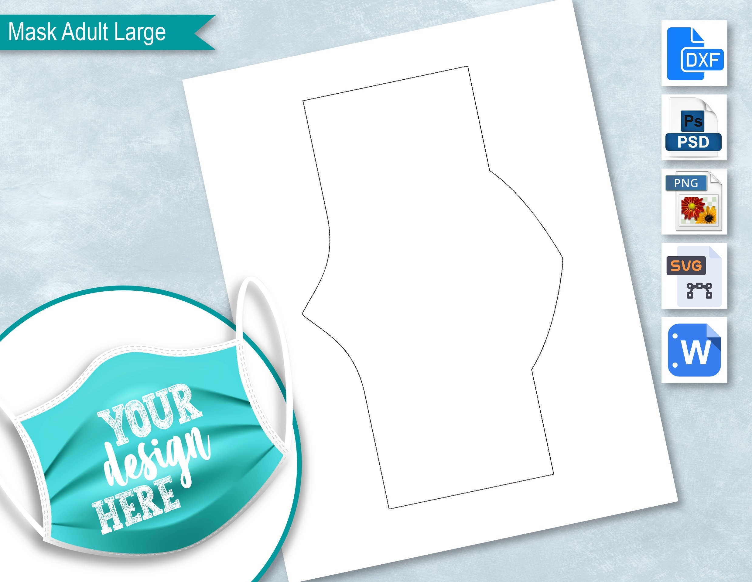 Large Face Mask Pattern Printable