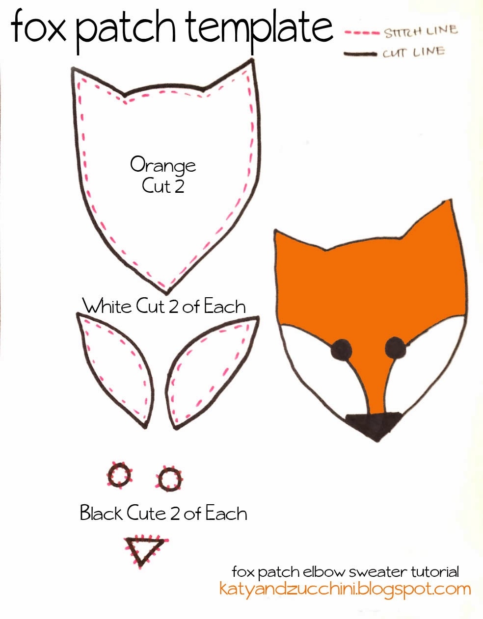 Adventures In Crafting By KatyANDzucchini Fox Sweater DIY