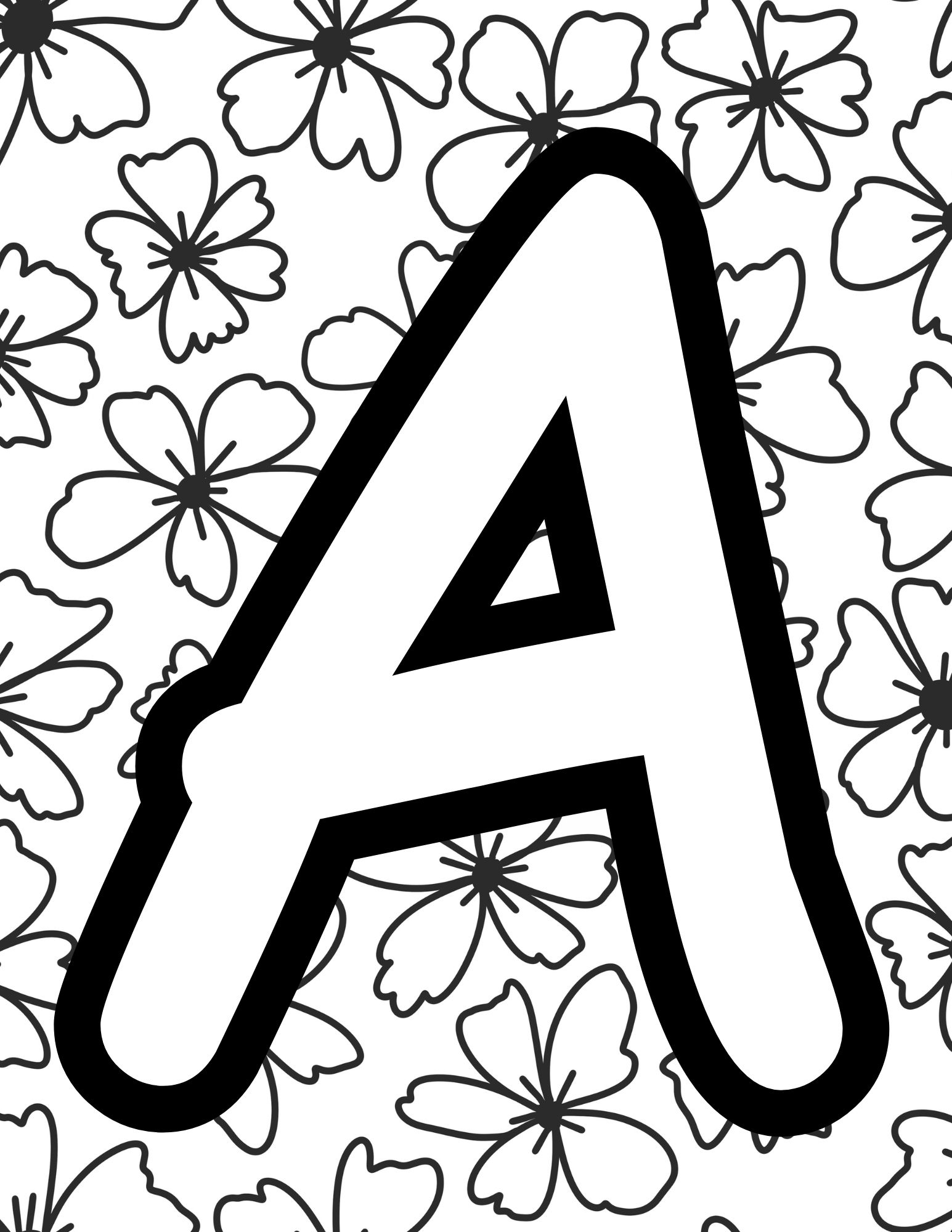 Printable Coloring Alphabet Letters