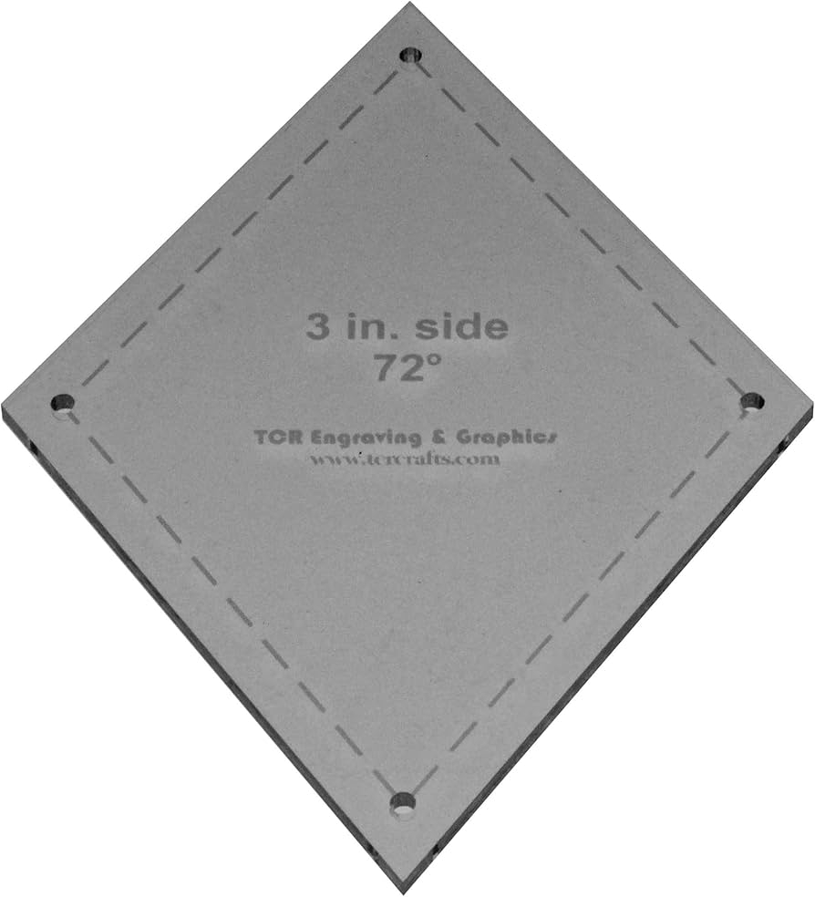 Amazon Diamond Template 3 Side Clear 1 8 72 Degree