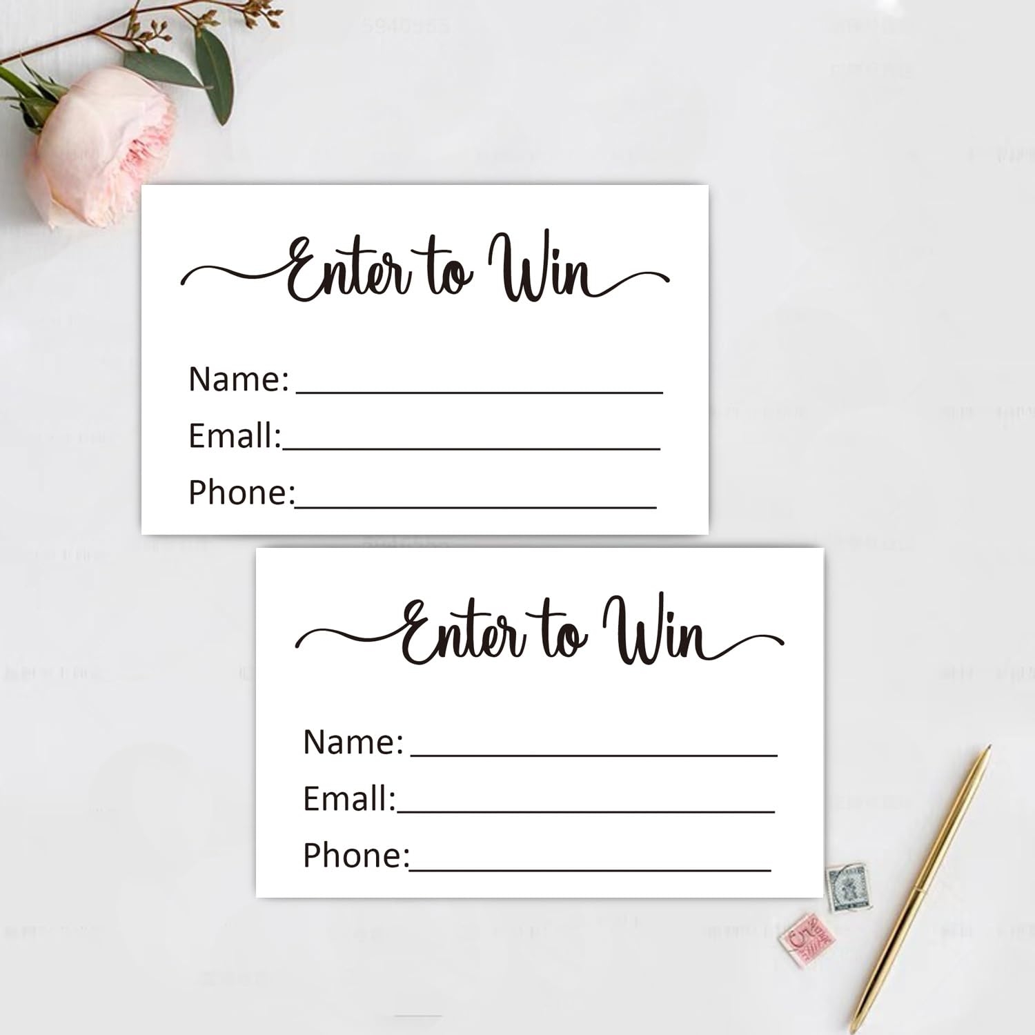 Amazon FARHTINANFX 50 Enter To Win Cards To Win Entry Form Cards For Contests Raffles Ballots Lucky Draw Blank Member ID 3 5 X 2 Office Products