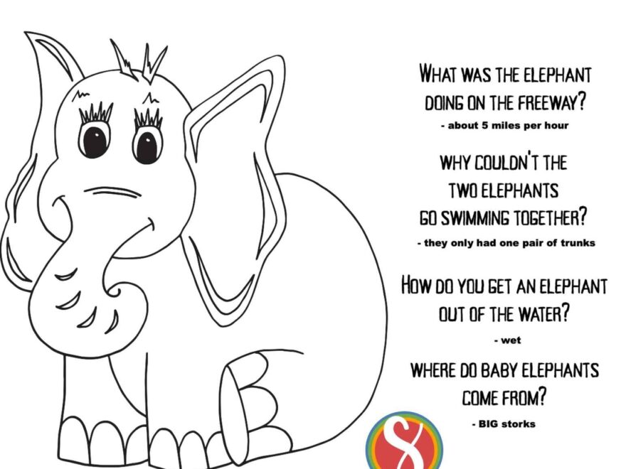Animal Jokes Free Coloring Page Stevie Doodles