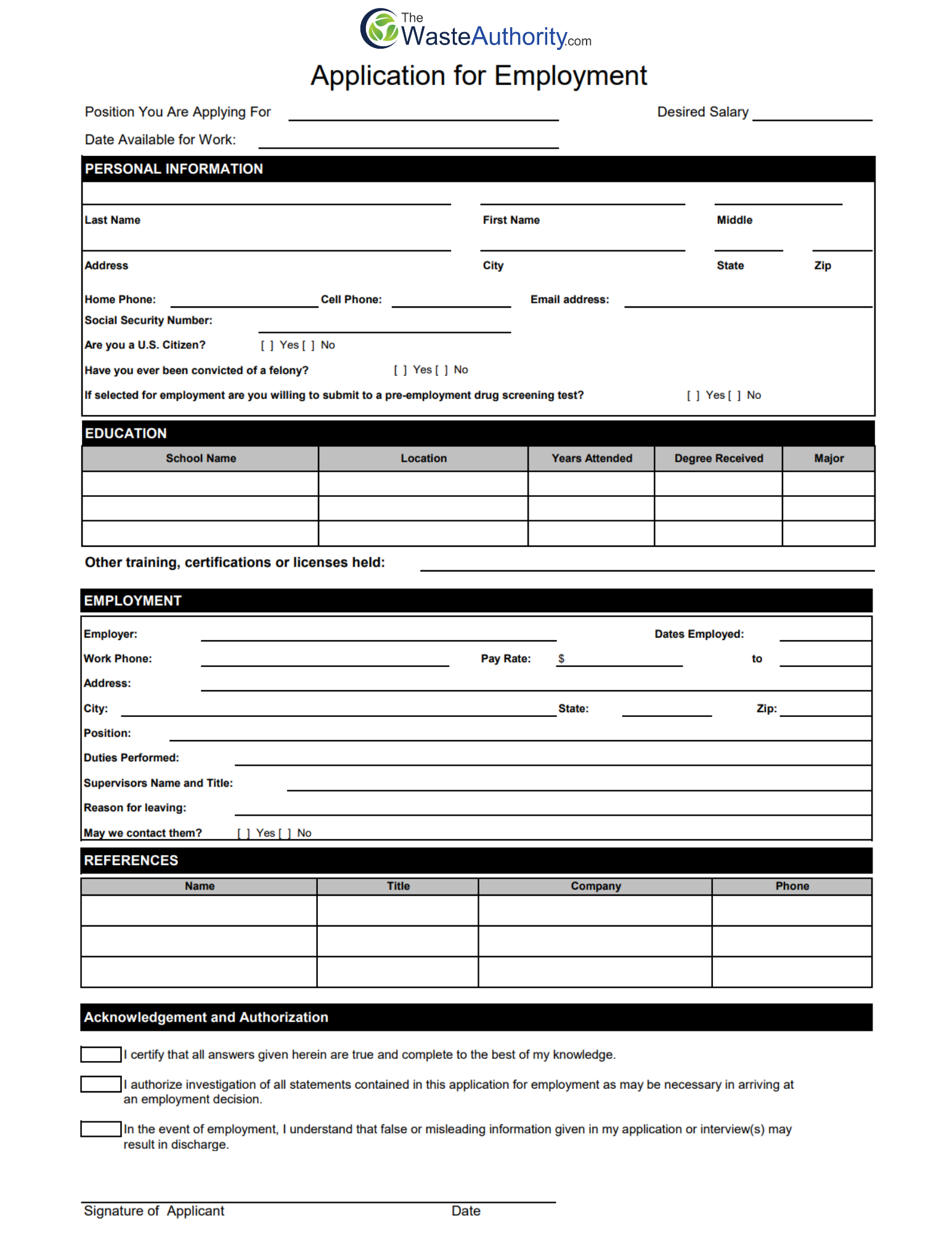 Free Printable Job Application In Spanish