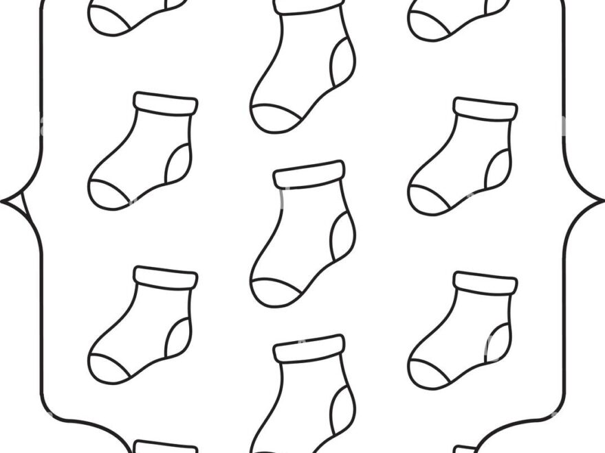 Arabic Frame With Baby Socks Pattern Over White Background Vector Illustration Stock Vector Image Art Alamy