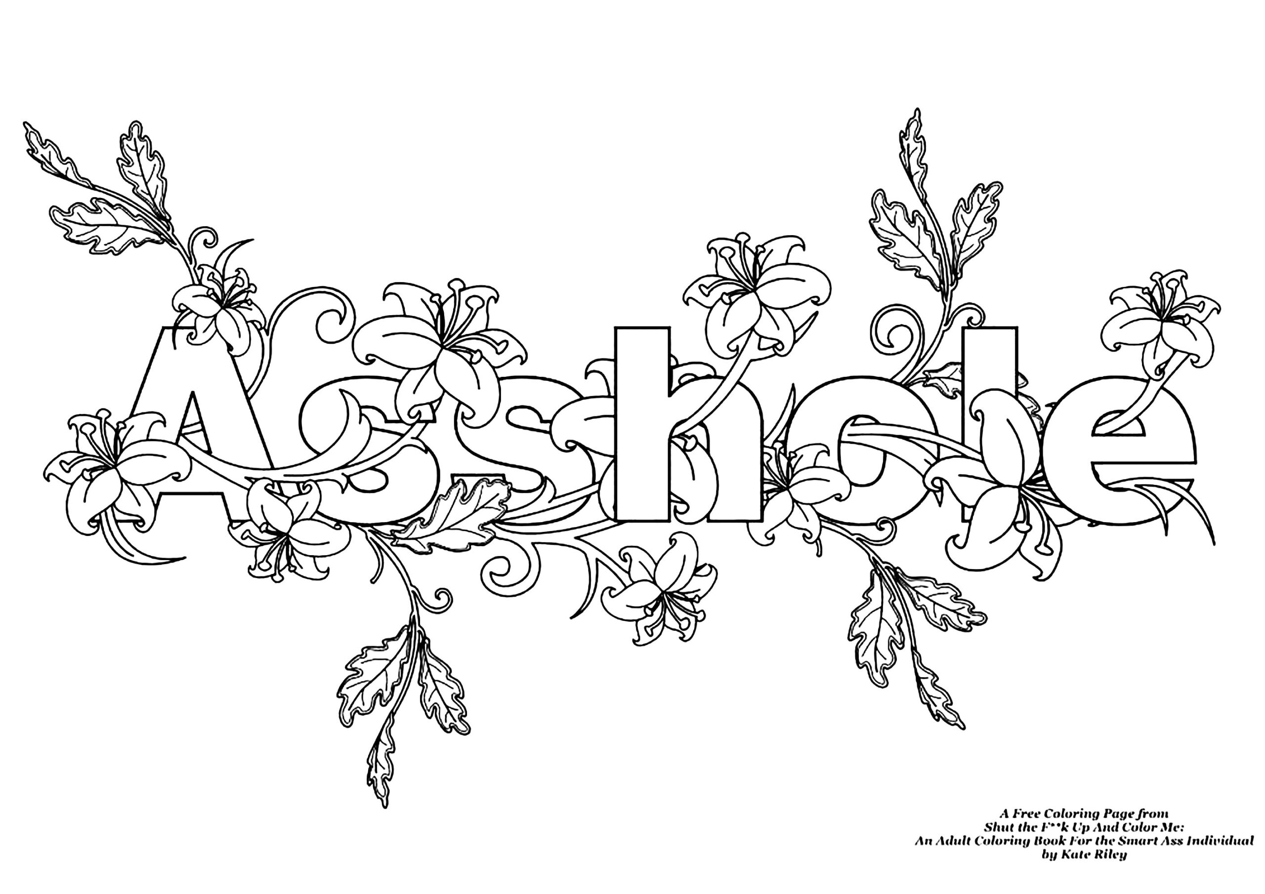 Printable Swear Word Coloring Pages