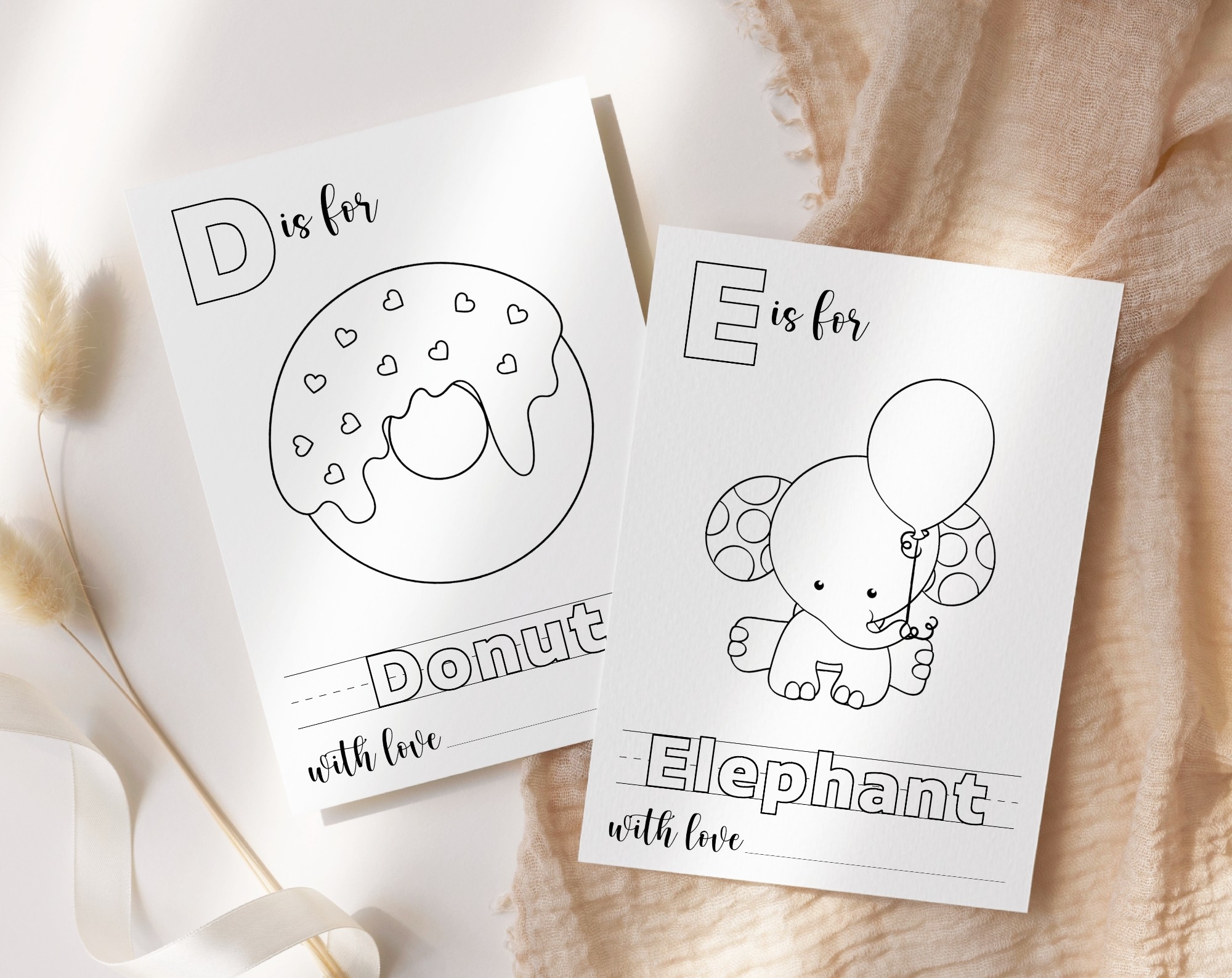 Baby s First ABC Book Coloring Pages Baby Shower Activity