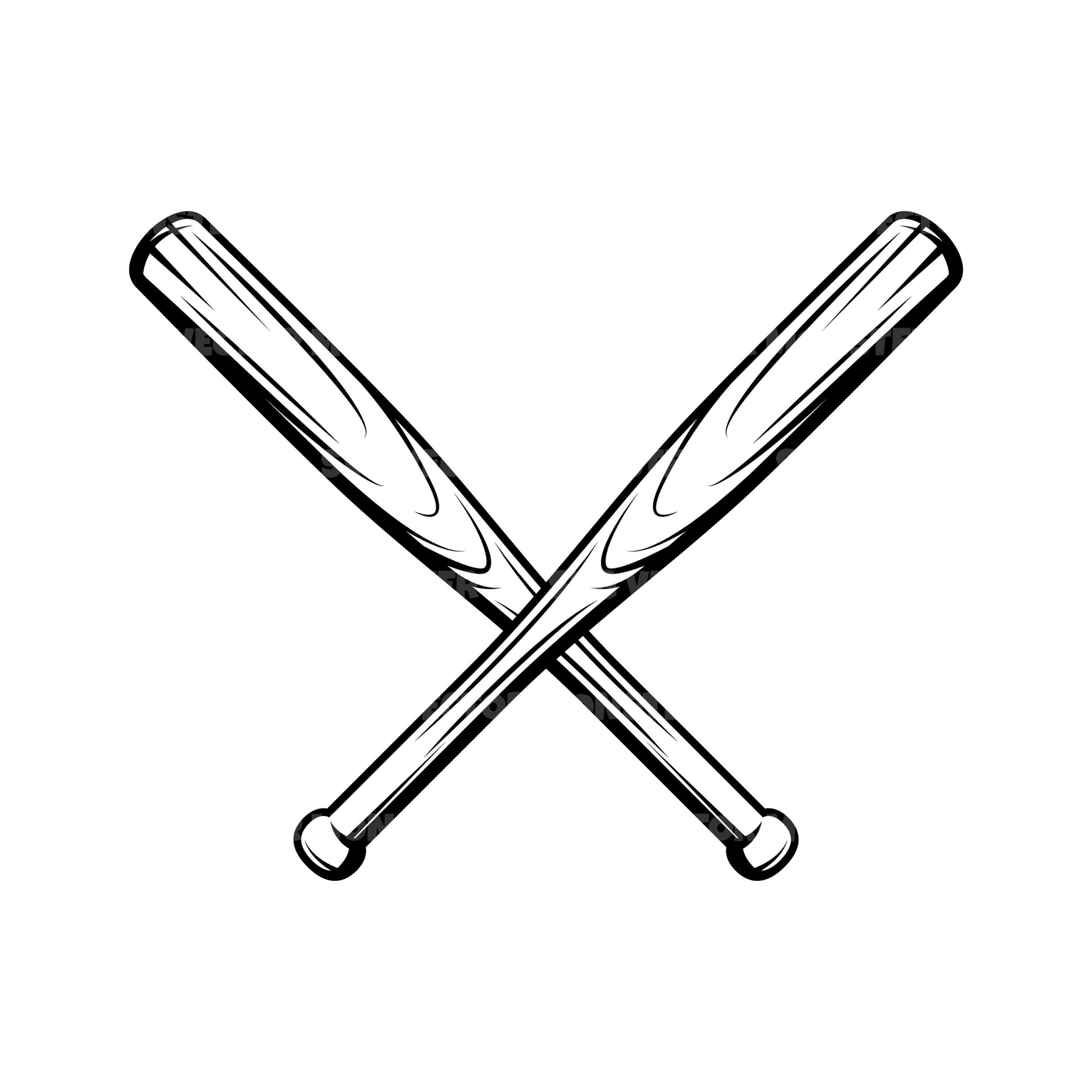 Baseball Bat Svg Softball Bat Svg Vector Cut File For Cricut Silhouette Pdf Png Eps Dxf Decal Sticker Vinyl Pin Etsy