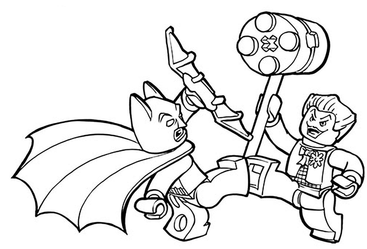 Batman s Battle With The Joker Lego Batman Coloring Pages