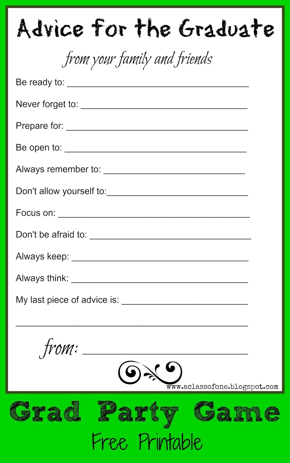 Be The One Fun Grad Party Game
