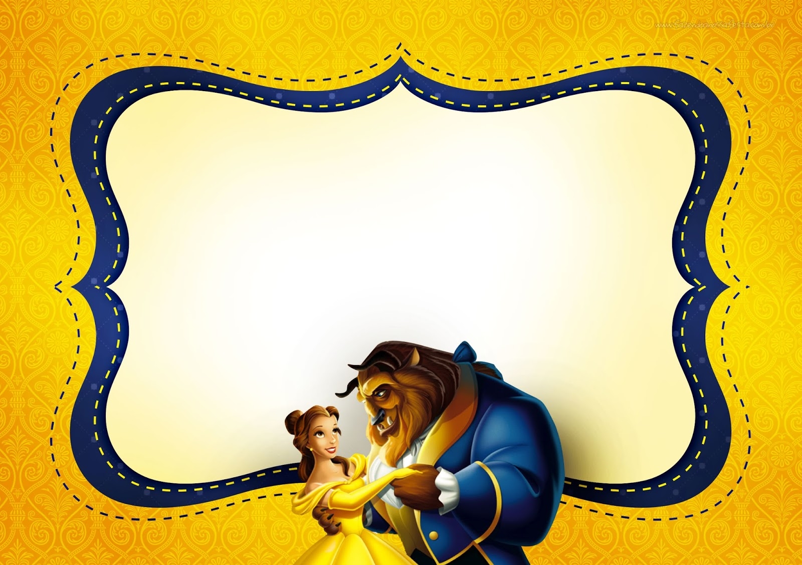 Beauty And The Beast Party Free Printable Invitations Oh My Fiesta In English