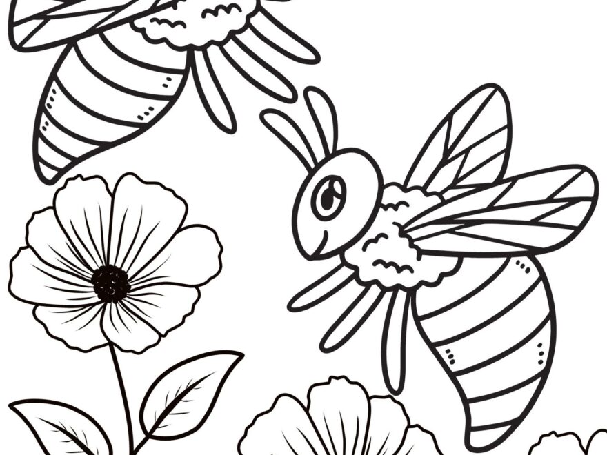 Bee Coloring Pages To Print Crafty Morning