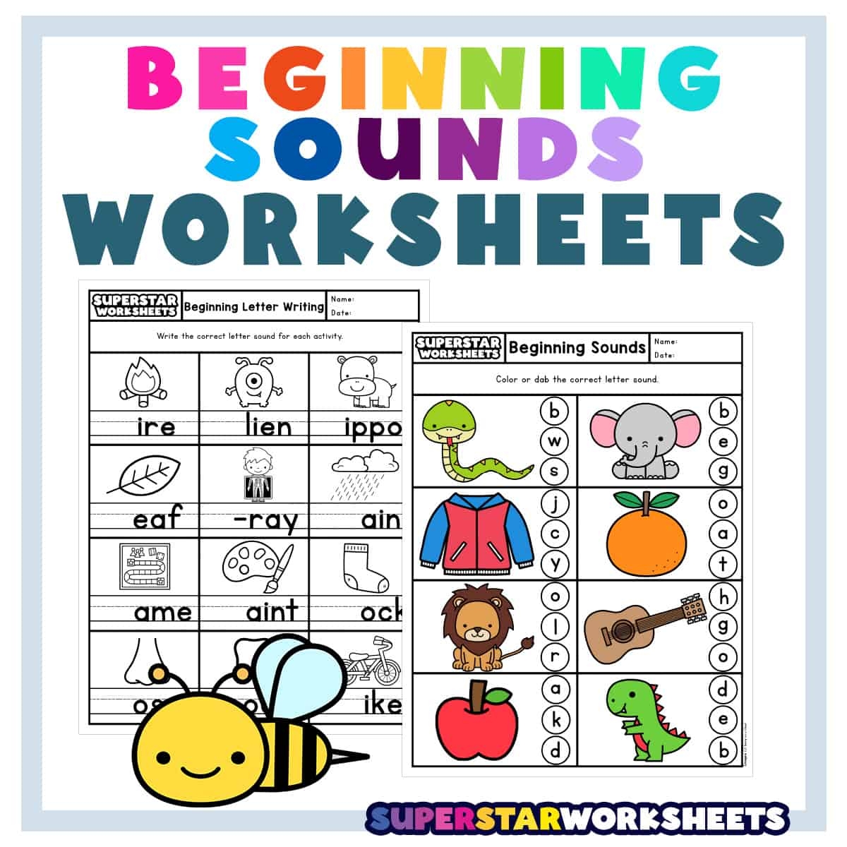 Beginning Letter Sound Worksheets Free Printables