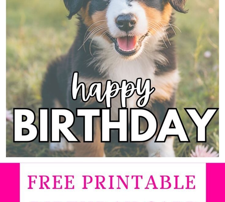 Best Free Digital Download Printable Dog Birthday Card