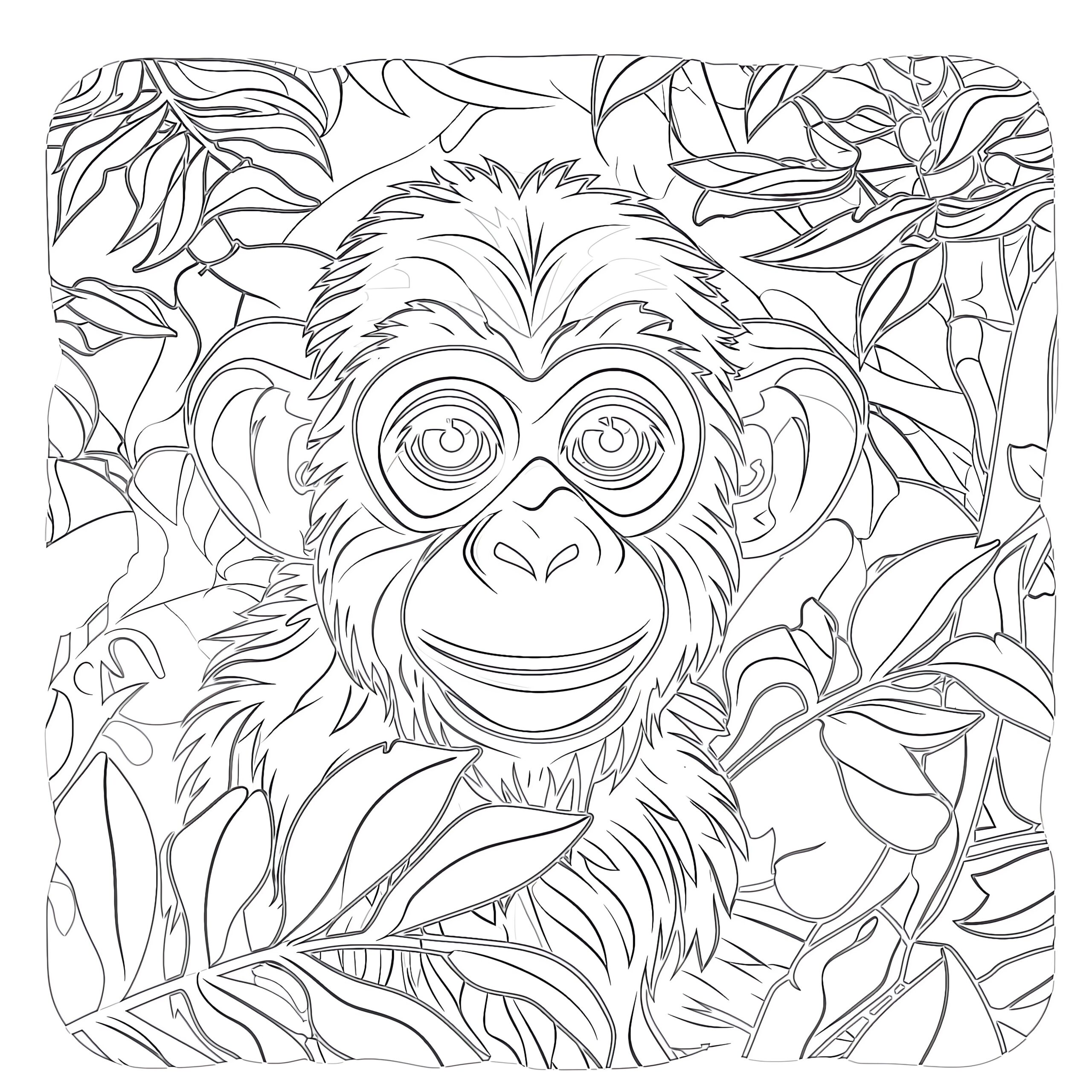 Best Monkey Coloring Page Coloring Pages Mimi Panda