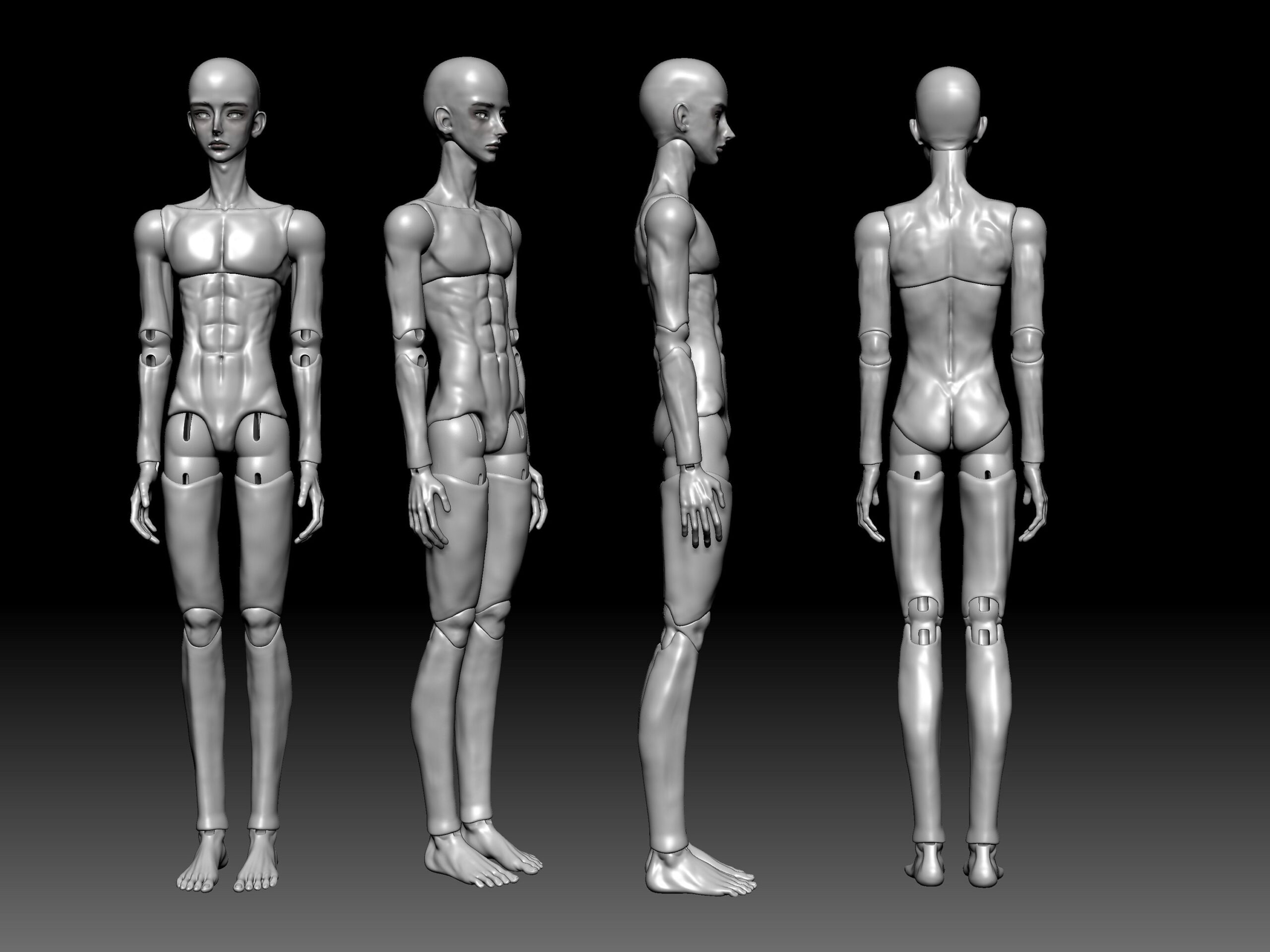 Bjd Ball Jointed Doll Stl Male Boy Model Josh 3d Stl For Print Etsy