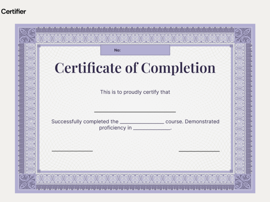 Blank Certificate Templates To Fill Out