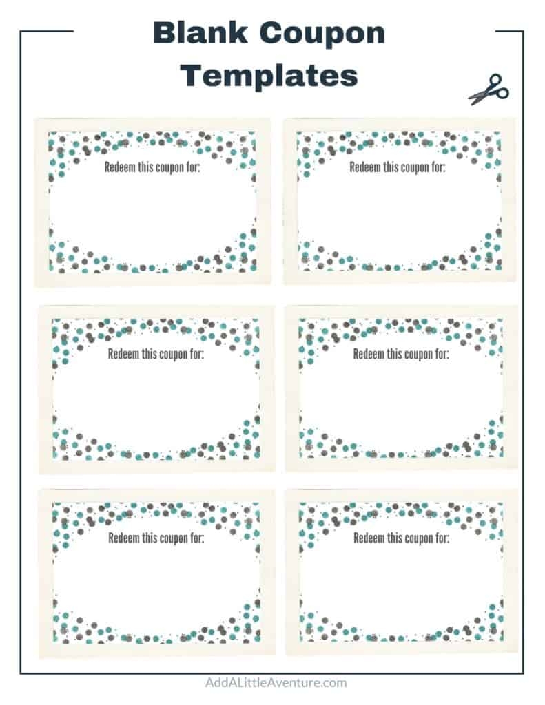 Printable Coupon Book Template