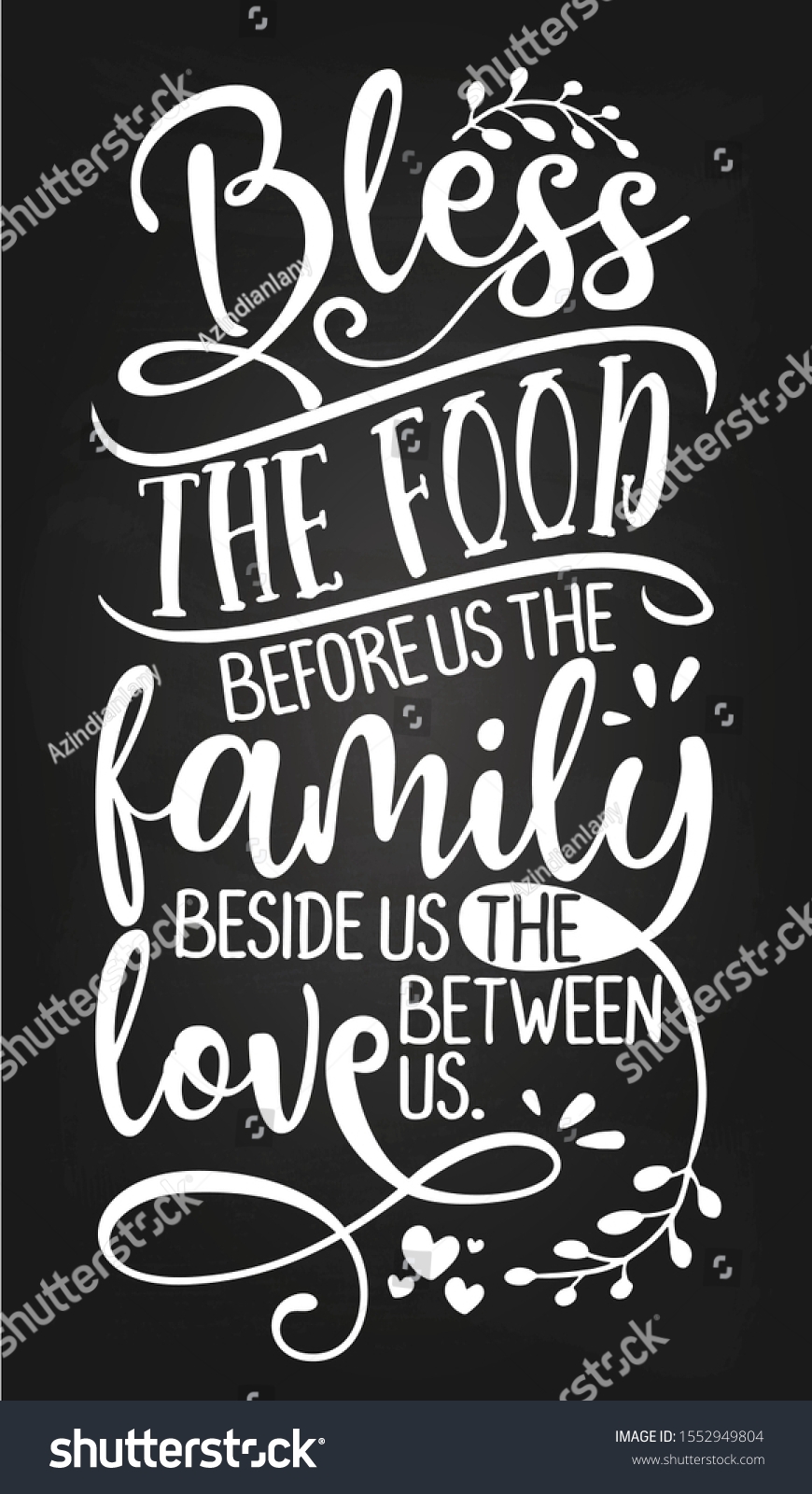 Bless Food Before Us Family Beside Stock Vector Royalty Free 1552949804 Shutterstock