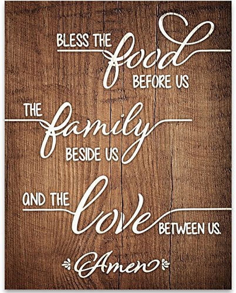 Bless The Food Before Us Prayer 11x14 Unframed Typography Art Print Great Kitchen Dining Room Decor Printed On Paper Not Wood Walmart