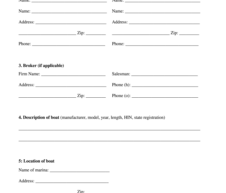 Boat Sale Contract Fill Online Printable Fillable Blank PdfFiller