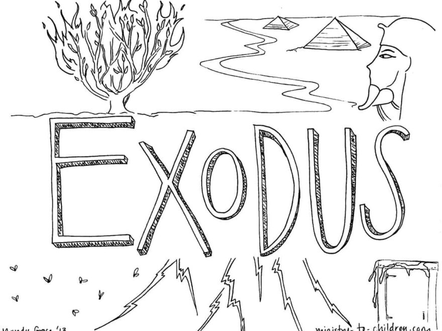 Book Of Exodus Bible Coloring Page For Children