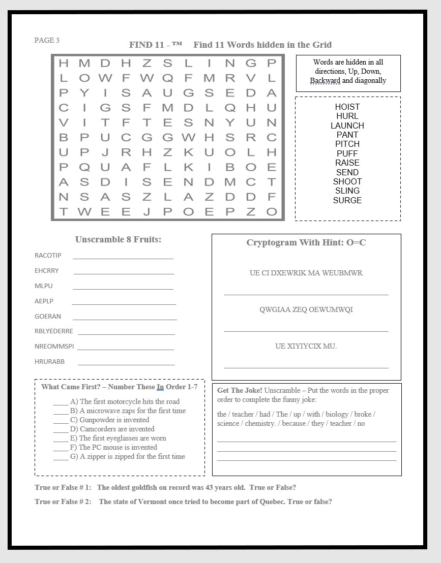 Brain Games Hub Keep That Brain Popping Worksheets Library