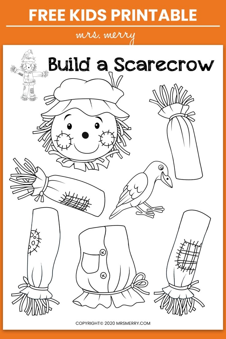 8 X 10 Printable Scarescow Pattern