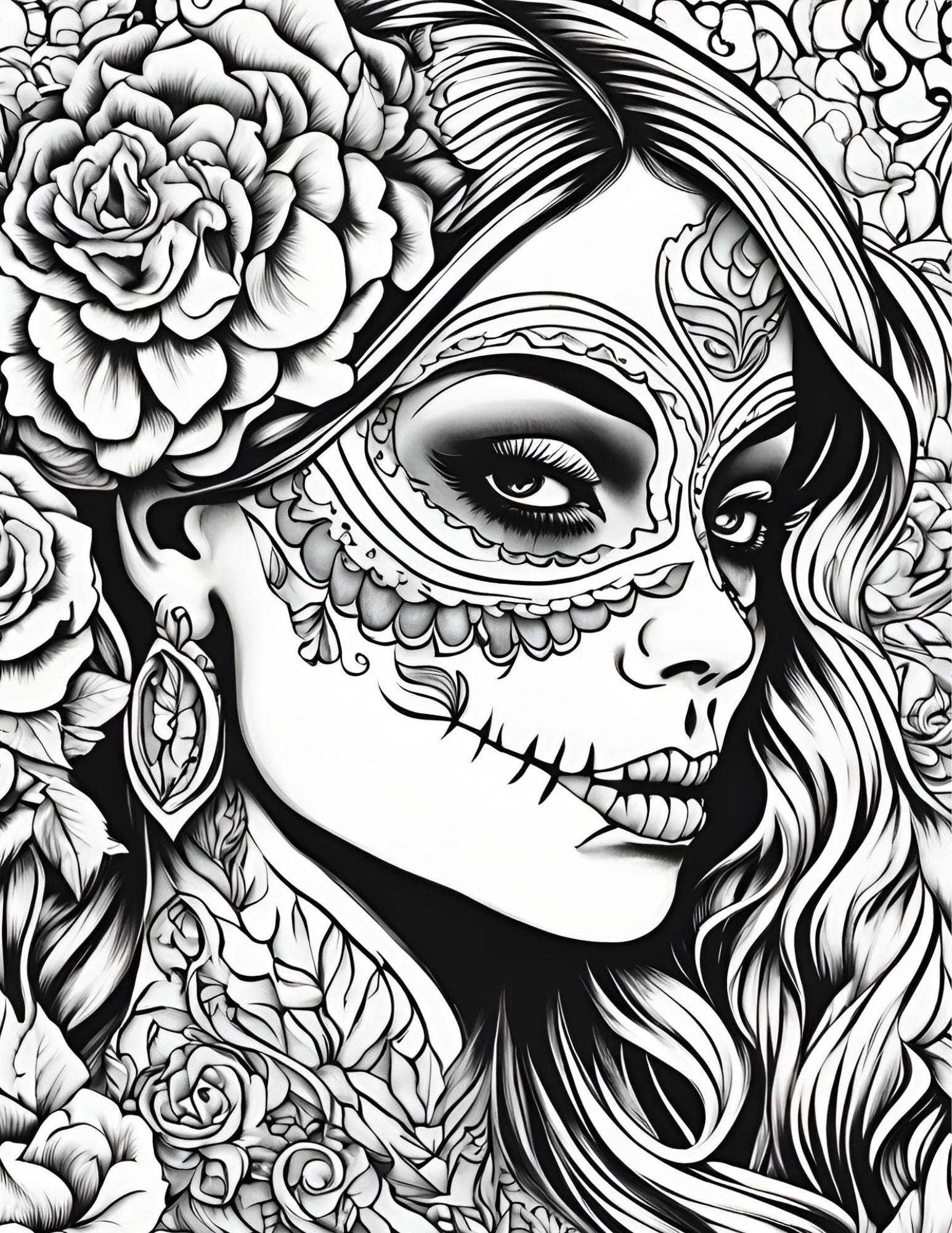 Printable Picture Frames To Color Skulls