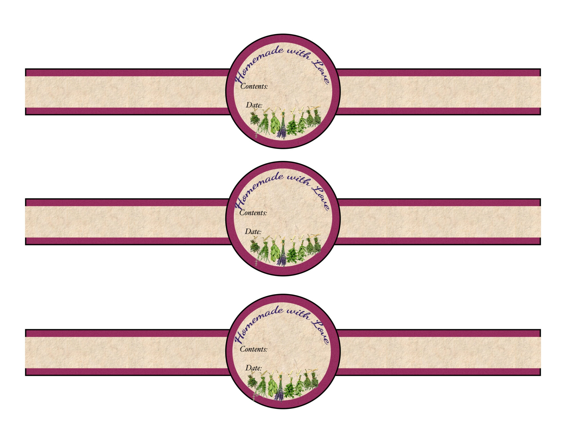 Free Editable Hot Pink Canning Lids Printables