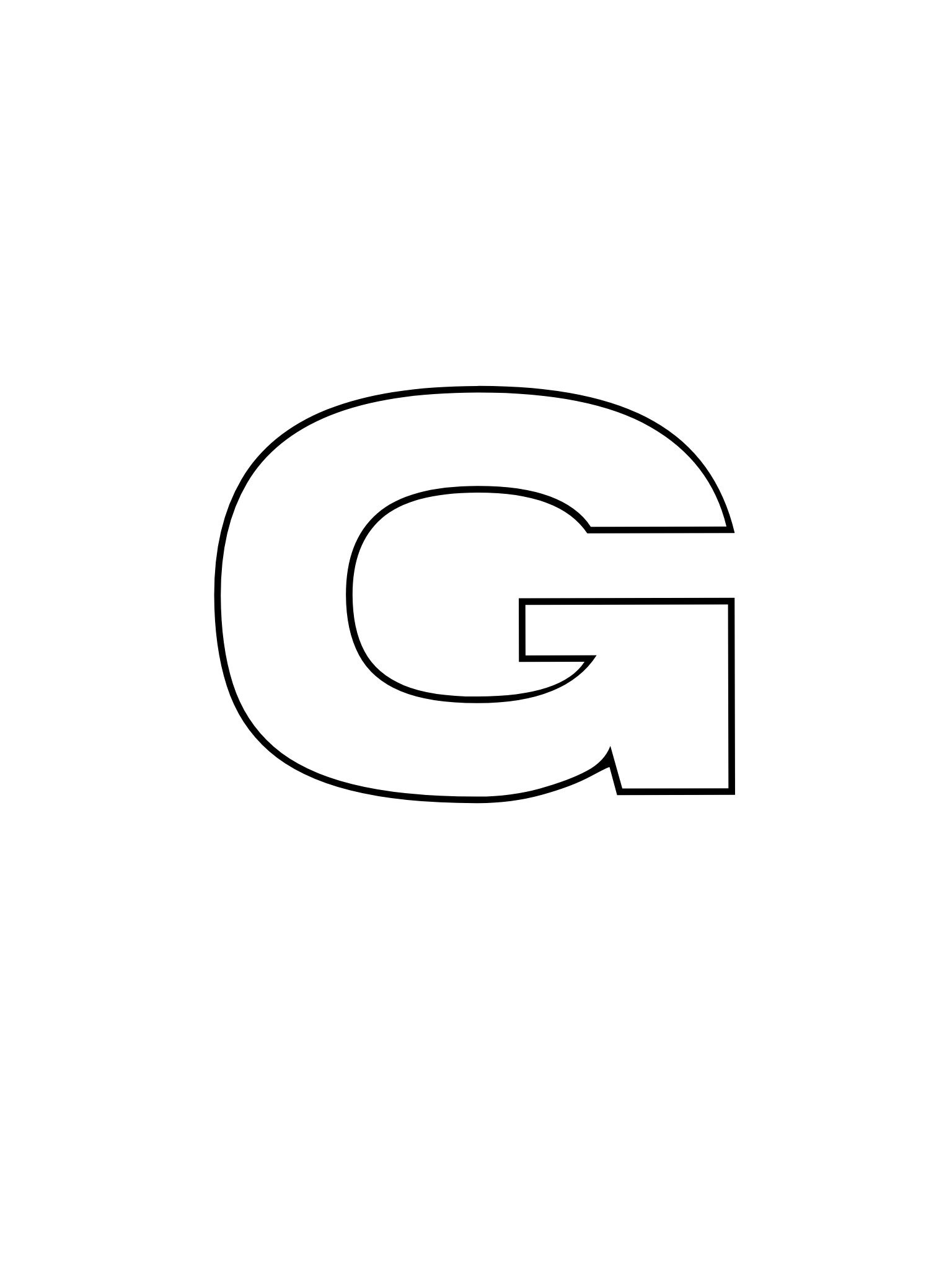 Capital Letter G Upper Case Template Arts And Crafts Kids Activity Instant Printable Digital Download Etsy