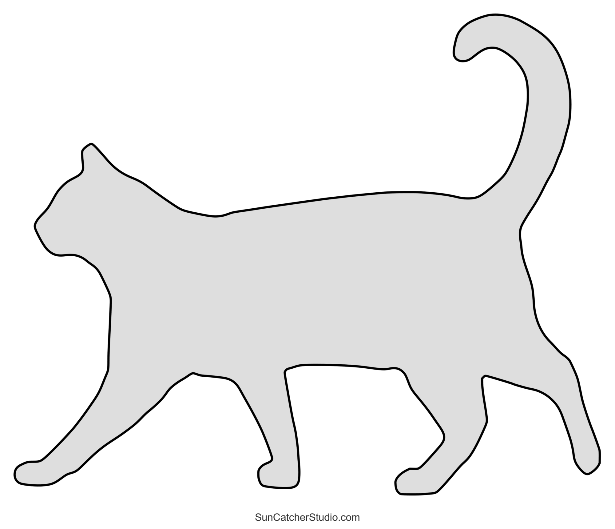 Free Printable Glass Painting Patterns Cat