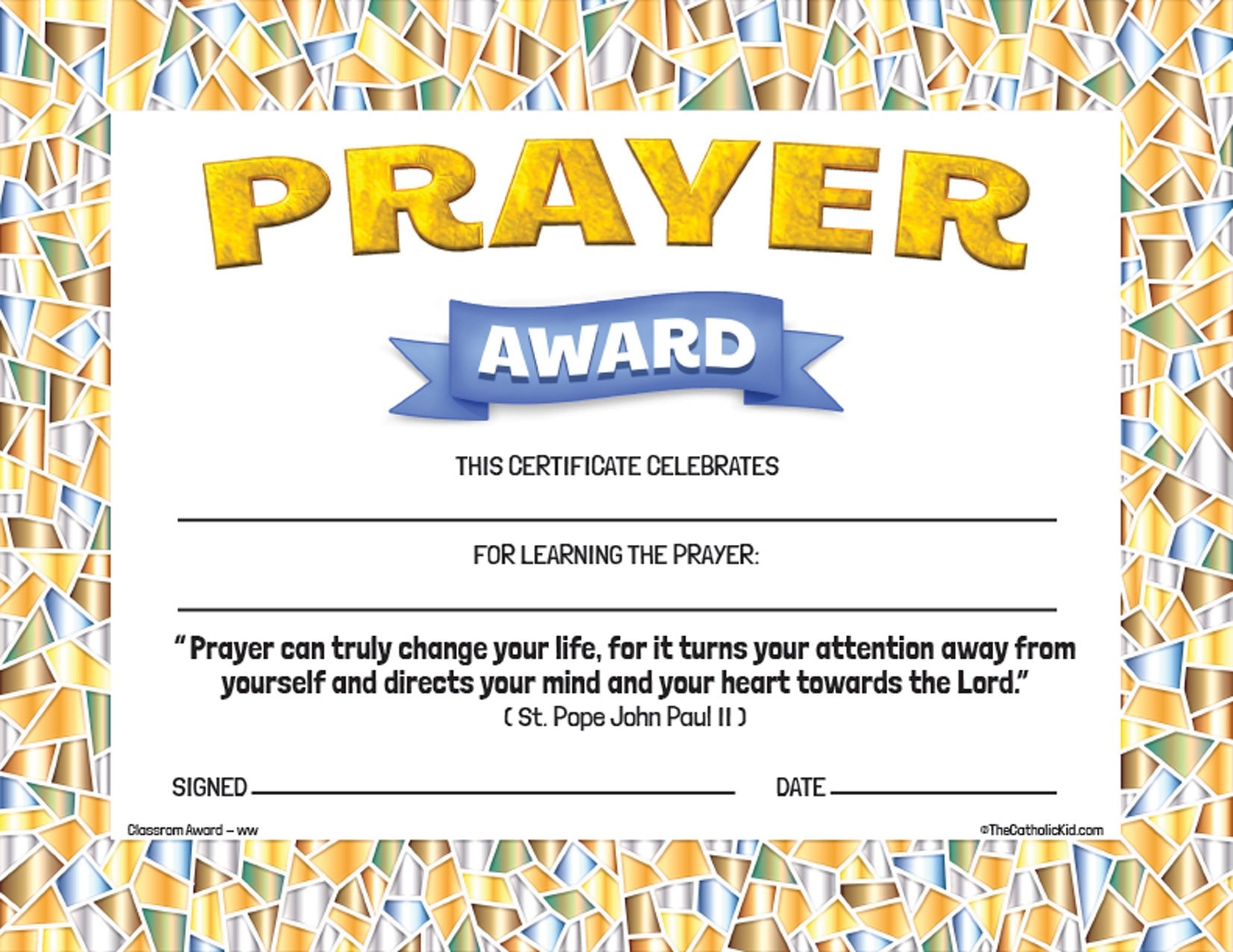 Catholic Classroom Student Awards Certificates Download Pack TheCatholicKid