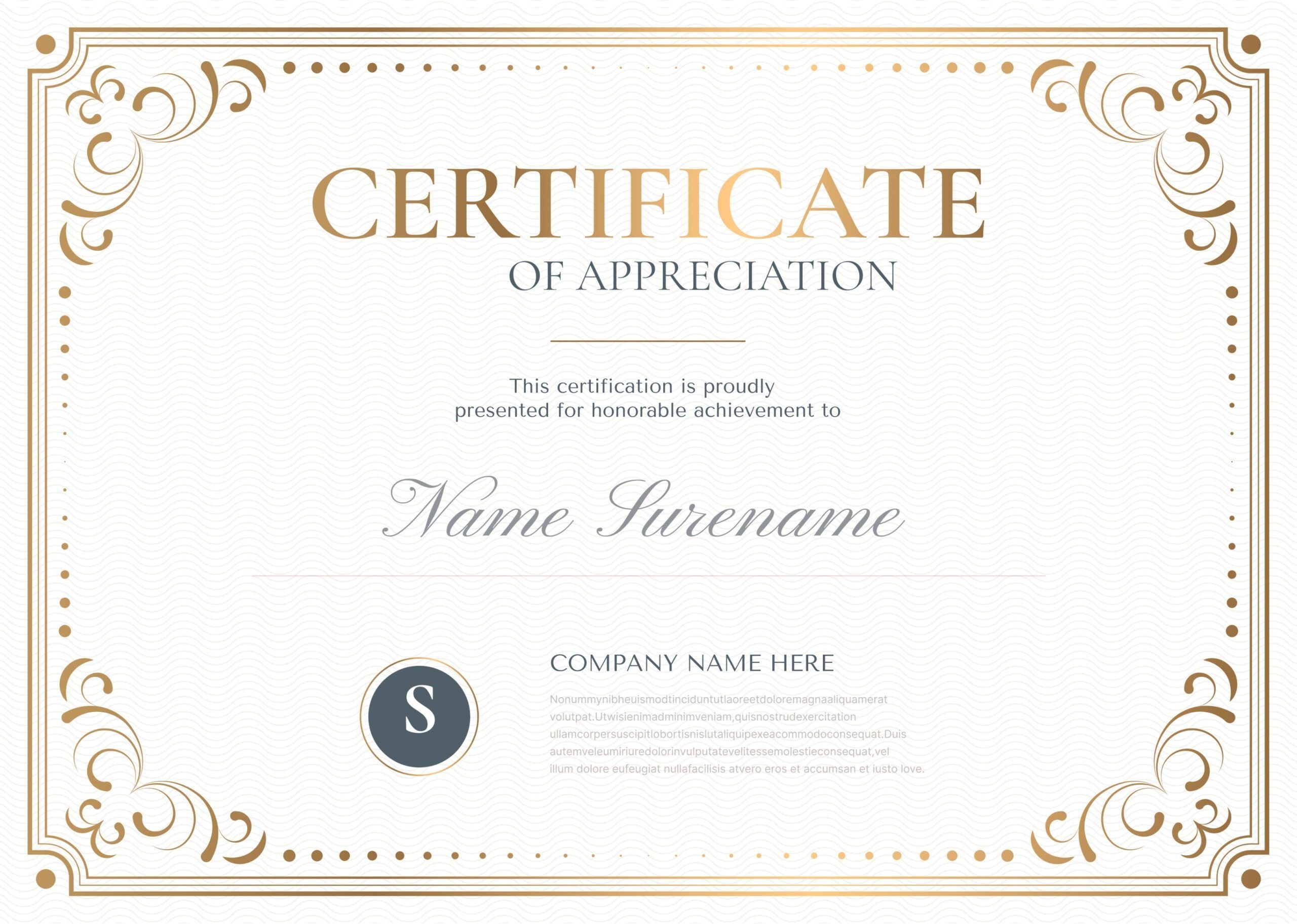 Free Printable Appreciation Certificates