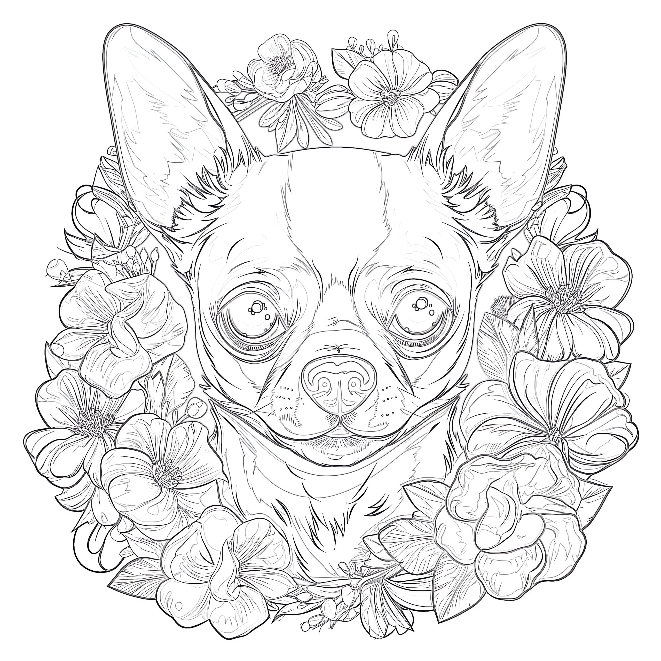 Chihuahua Coloring Pages For Adults Coloring Pages Mimi Panda