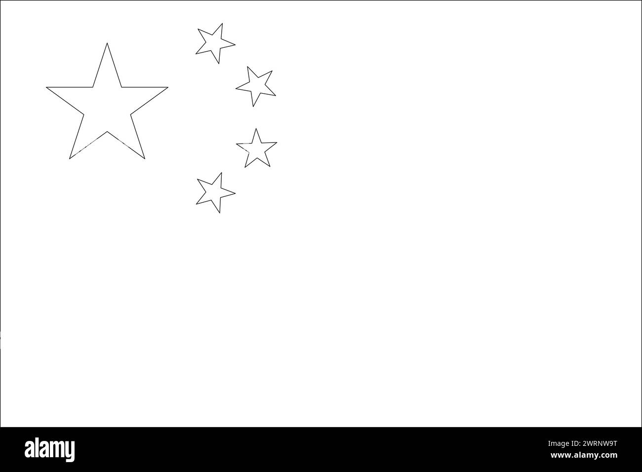 Chinese Flag Coloring Page Printable