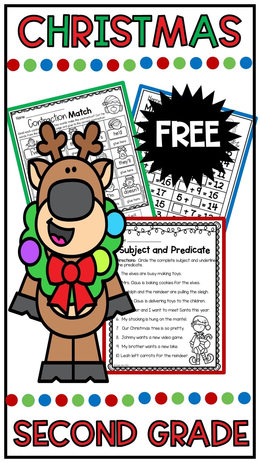 Christmas Freebie Second Grade Teaching Blog