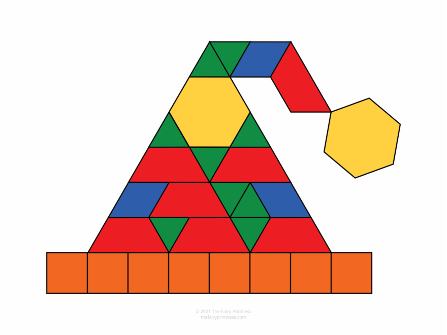 Christmas Pattern Block Templates Free Printable Shape Mats