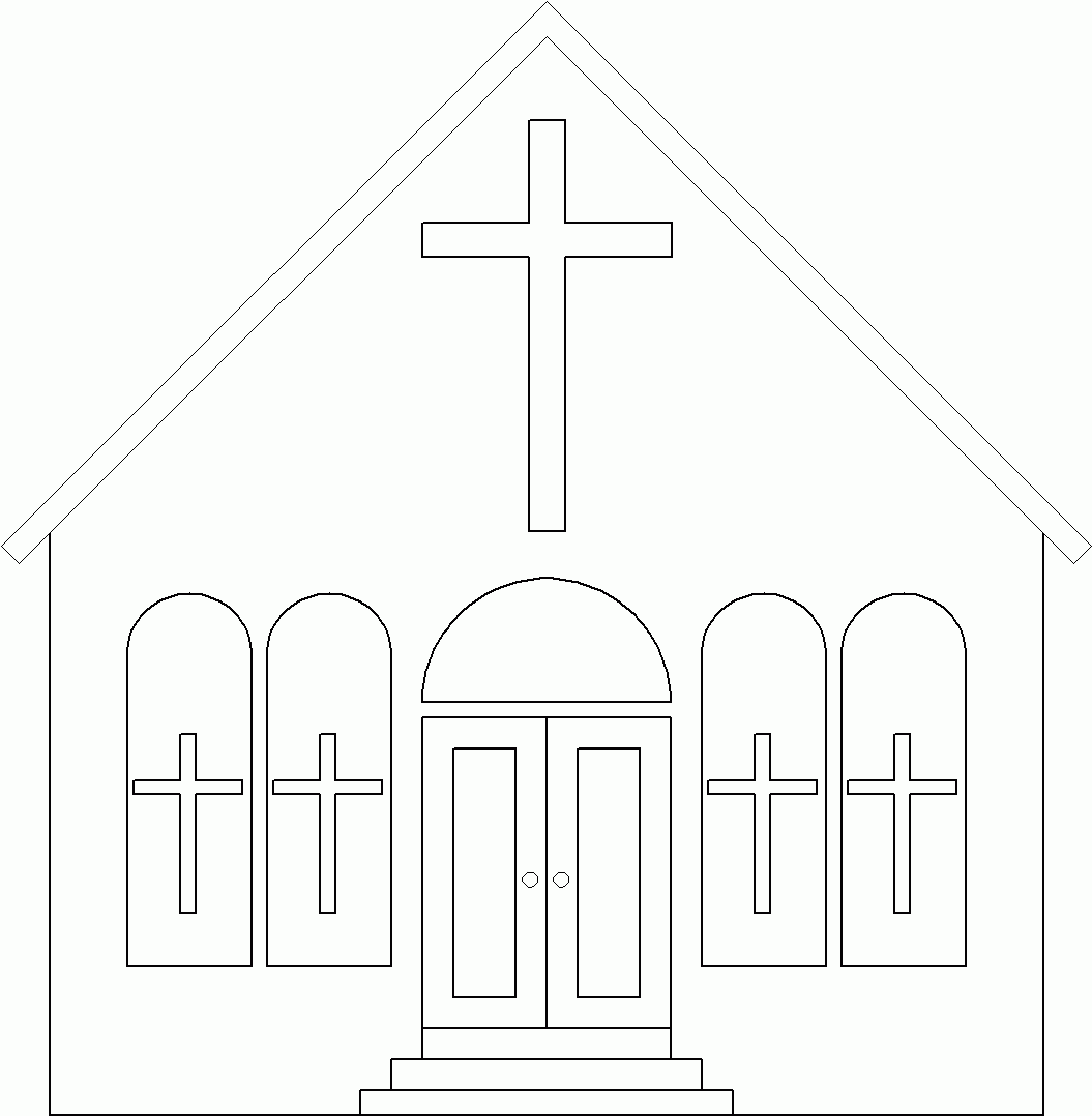 Printable Coloring Picture Of A Church