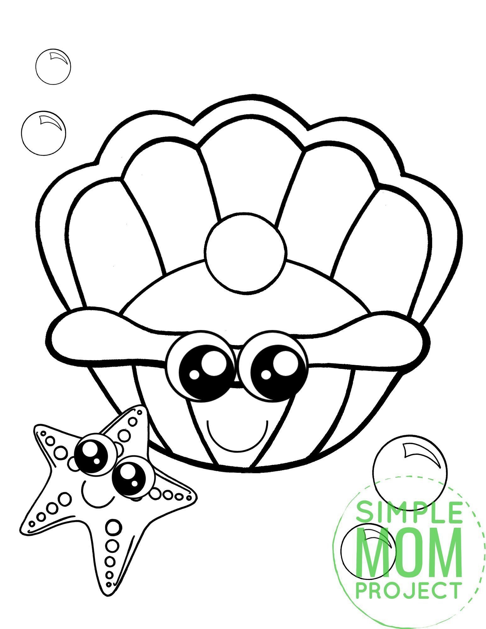 Clam Coloring Pages