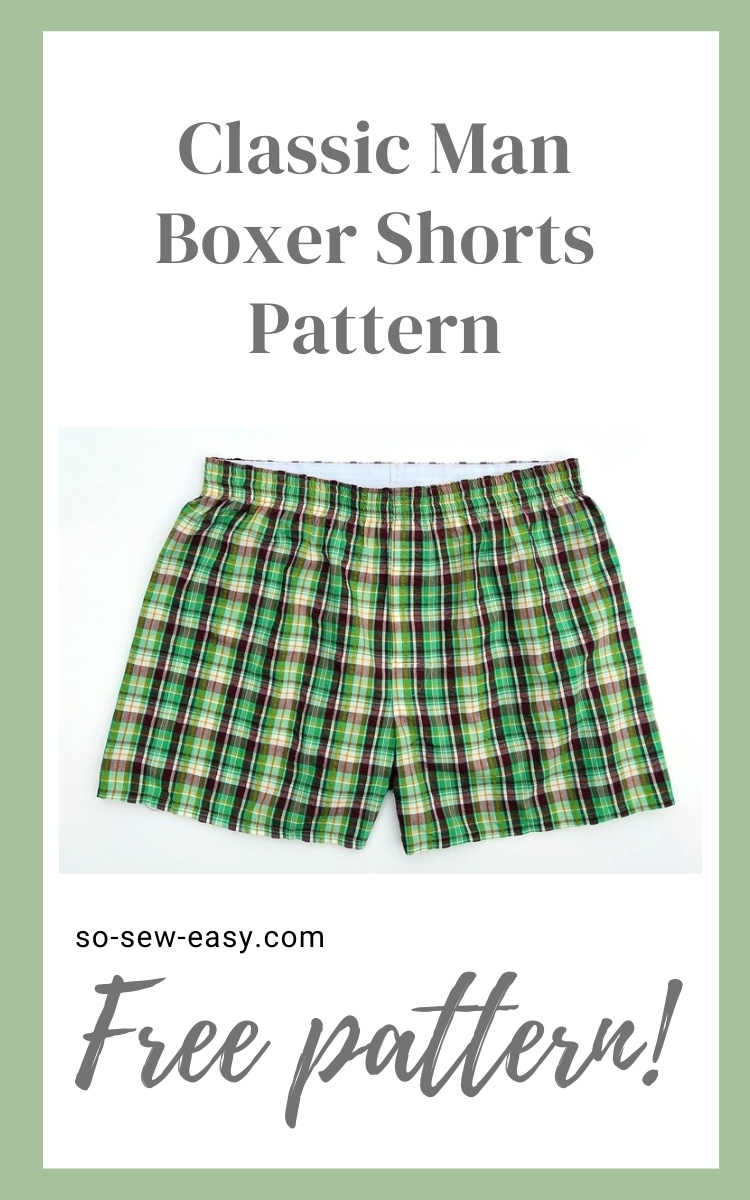 Classic Man Boxer Shorts Pattern A Must Have For Summer So Sew Easy