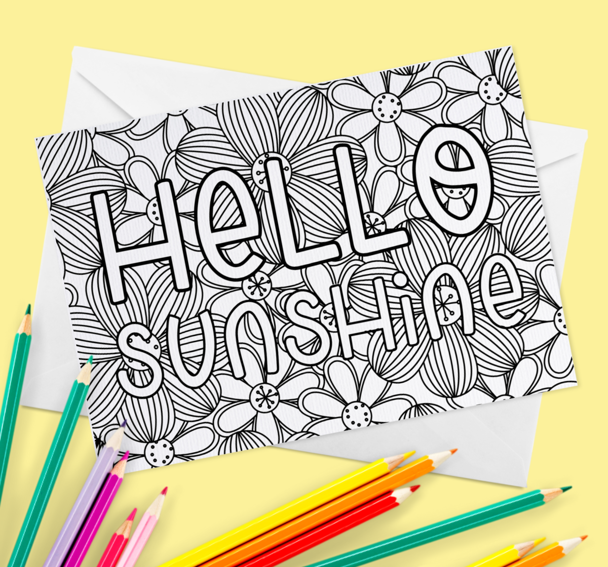 Coloring Notecards Free Printable Kara Creates