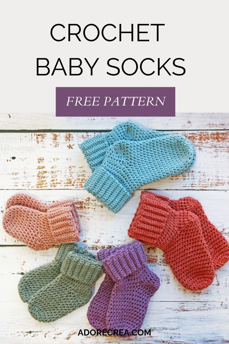 Crochet Baby Socks Crochet Pattern Video Tutorial
