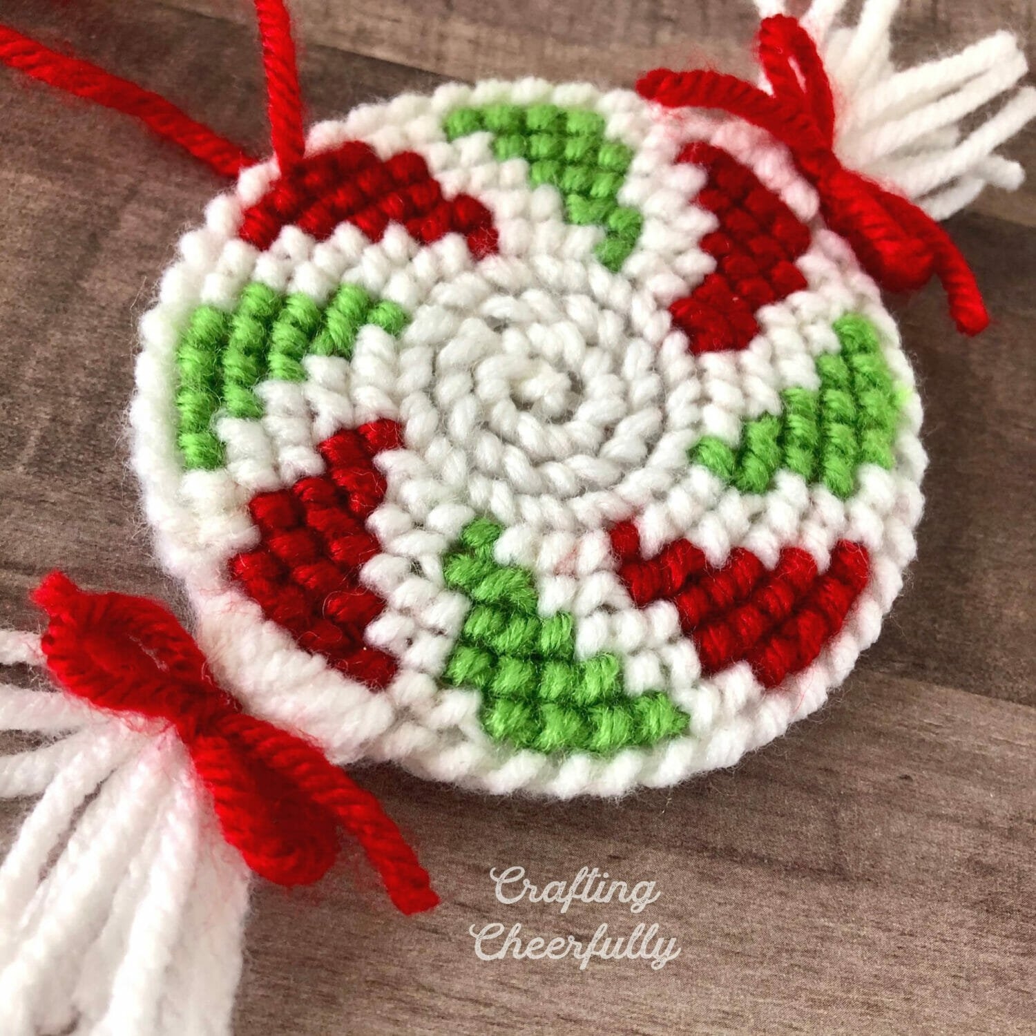 Cross Stitch Peppermint Ornaments Crafting Cheerfully