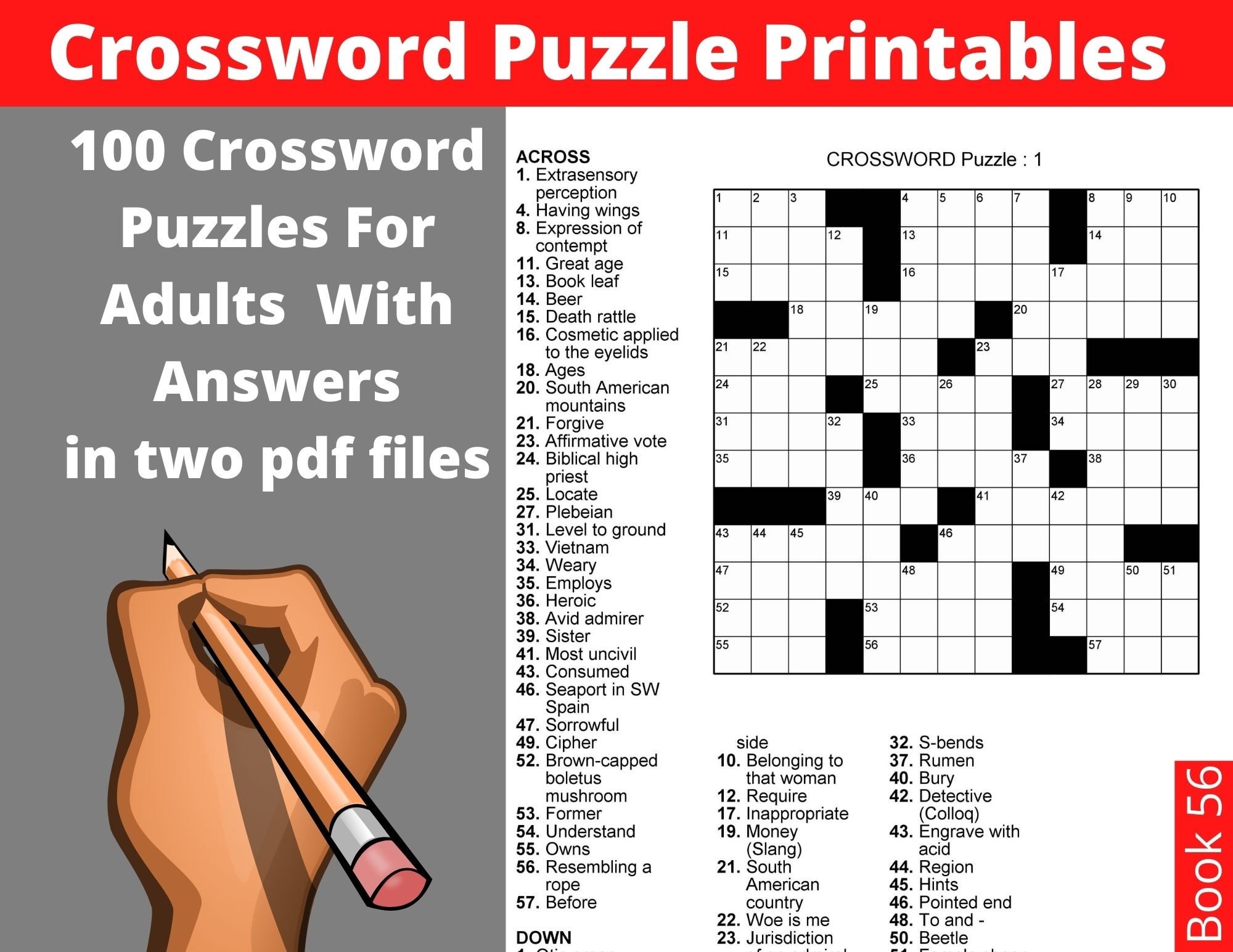 Printable Crossword Puzzles And Answers